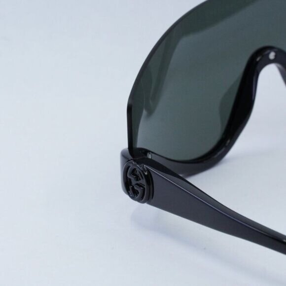 NEW GUCCI GG1650S 001 SHINY BLACK GREY SUNGLASSES - Picture 5 of 11